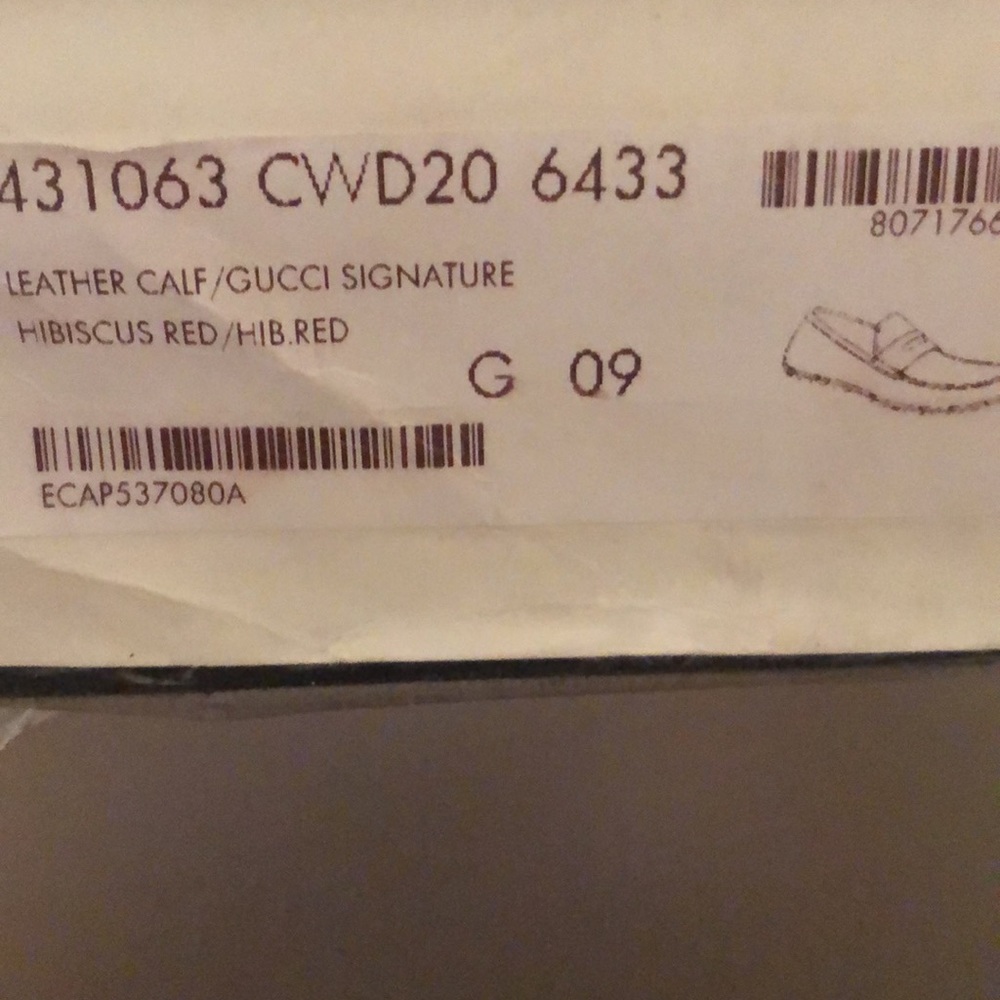 Men red Gucci Loafers brand new